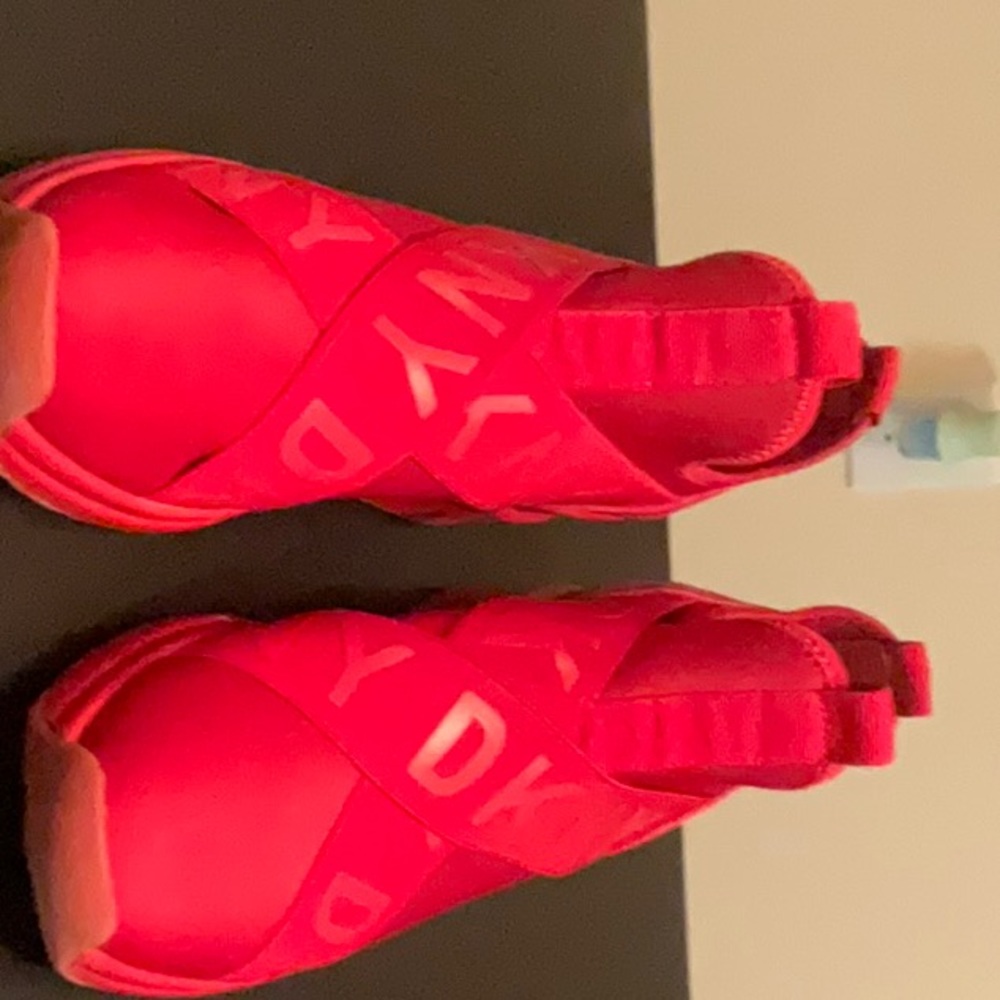 Dkny red  sneakers.